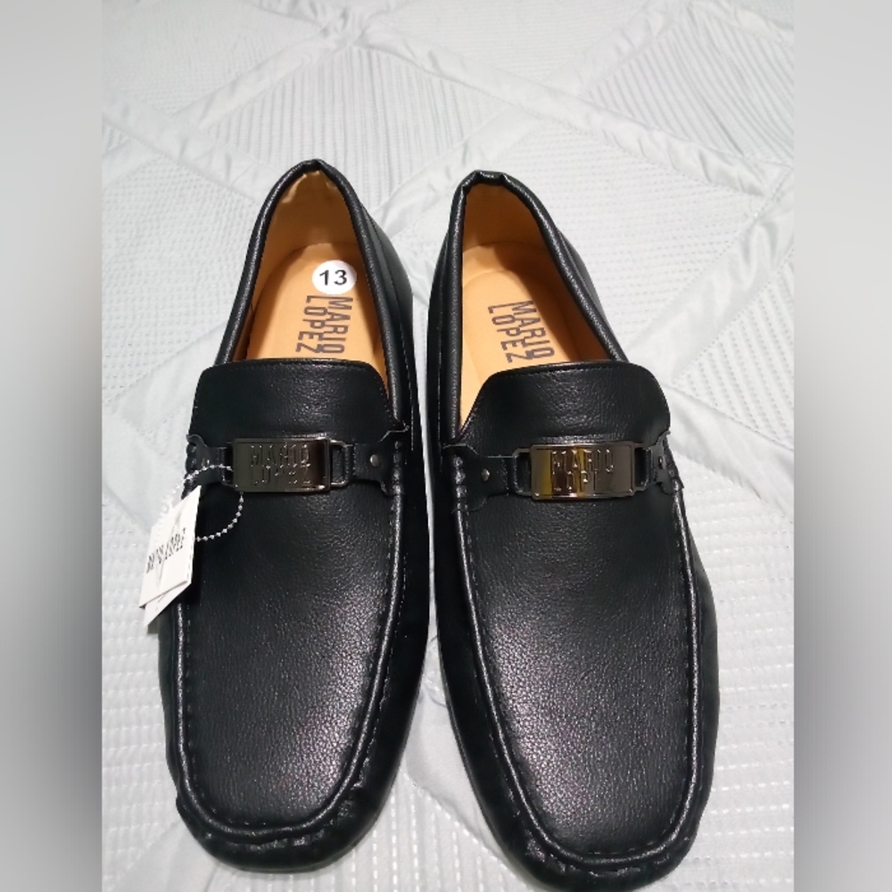 MARIO LÓPEZ SHOES MEN.  SIZE US 13M.  HAKIM/BLACK